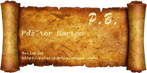 Péter Bartos névjegykártya